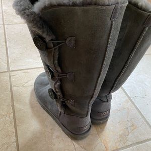 Tall grey UGG boots